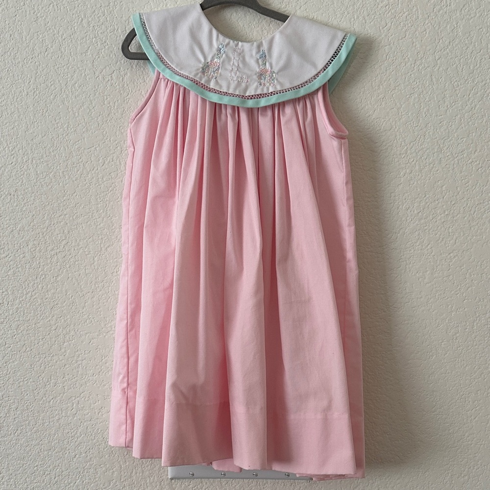Pink Embroidered “L” Dress